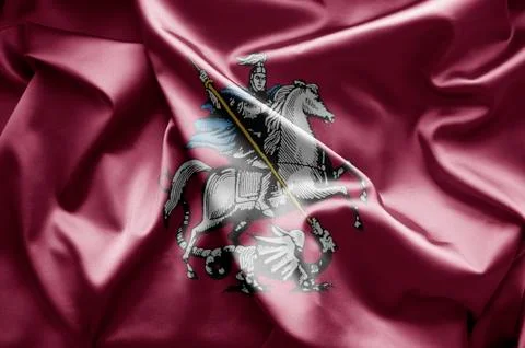 Flag of moscow Stock Illustration