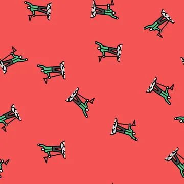 Flag mountaineer top vector seamless pattern Illustrazione stock