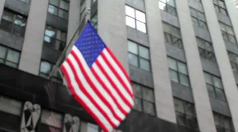 Flag Moving in the Wind Stock Footage 25769969