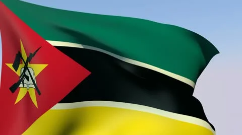 Flag of Mozambique HD Stock Footage 14610981