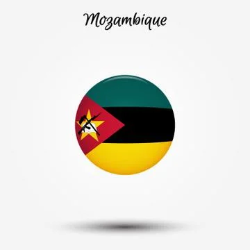 Flag of Mozambique icon Stock Illustration