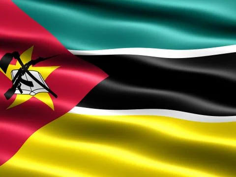 Flag of mozambique Stock Illustration