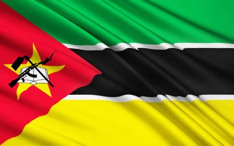 Flag of Mozambique, Maputo Stock Illustration