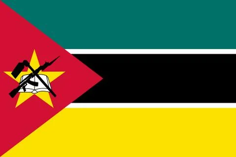 Flag of Mozambique Vector illustration Stock-Illustration