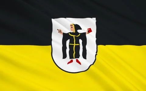 Flag of Munich is the capital and largest city of the German state of Bavaria Stock Illustration