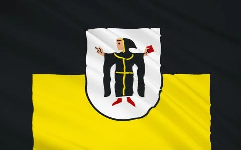 Flag of Munich is the capital and largest city of the German state of Bavaria Stock Illustration