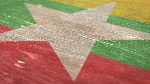 Flag Of Myanmar. 1080p, 60fps Stock Footage 117105877