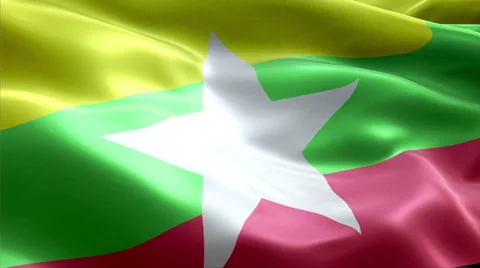 Flag Myanmar Video stock 47754683
