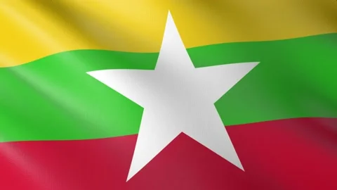 Flag of Myanmar Stock Footage 151513613