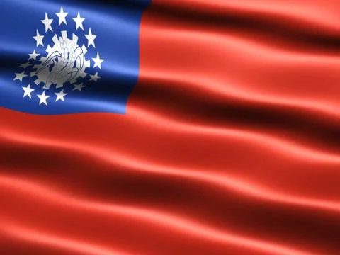 Flag of myanmar Stock Illustration