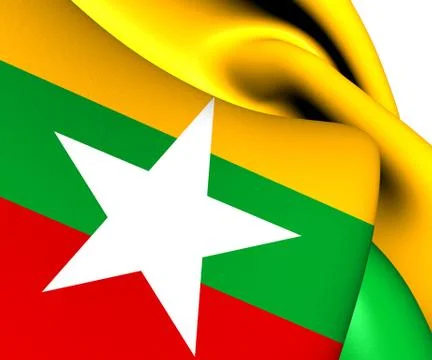 Flag of myanmar Stock Illustration