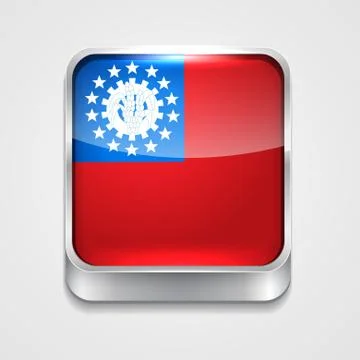 Flag of myanmar Stock Illustration