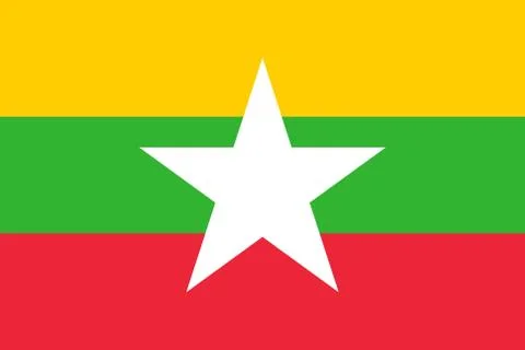 Flag of Myanmar Stock Illustration