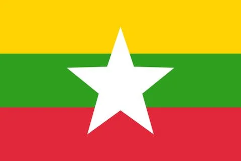Flag of Myanmar Stock Illustration