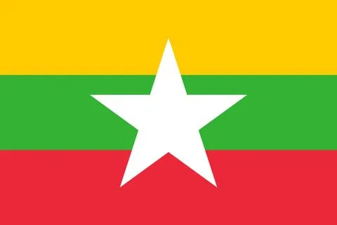 Flag of Myanmar Stock Illustration