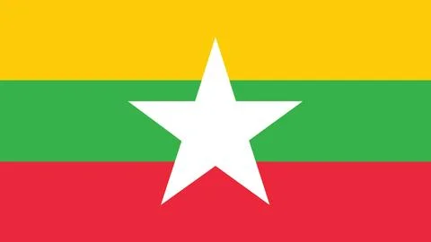 Flag of Myanmar 스톡 일러스트