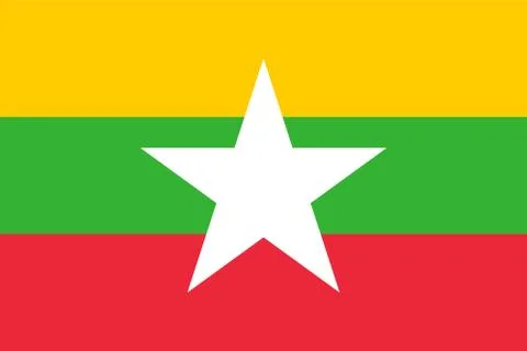 Flag of Myanmar Vector illustration 스톡 일러스트