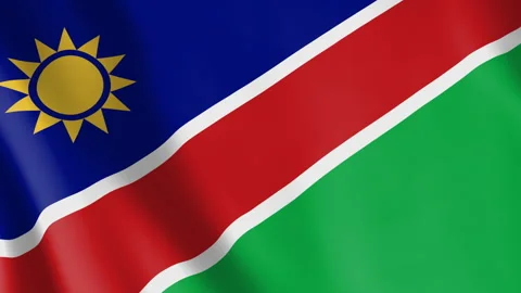 Flag of Namibia Background Video Loop Video stock 328834281