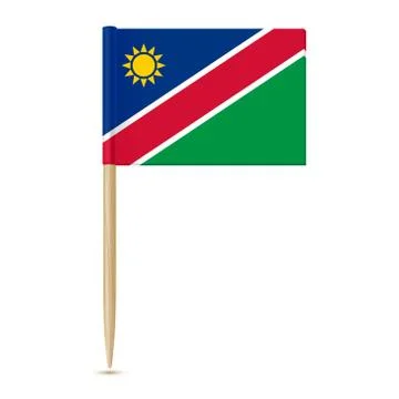 Flag of Namibia. Flag toothpick Stock Illustration