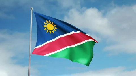 Flag of Namibia 스톡 동영상 445300