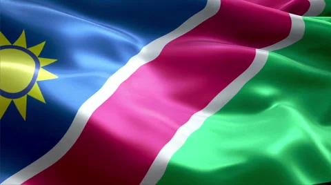 Flag Namibia Vídeos de archivo 47754799