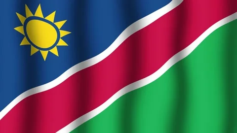 Flag of Namibia Stock Footage 175662377