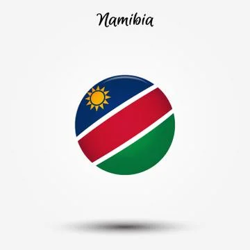 Flag of Namibia icon Stock Illustration