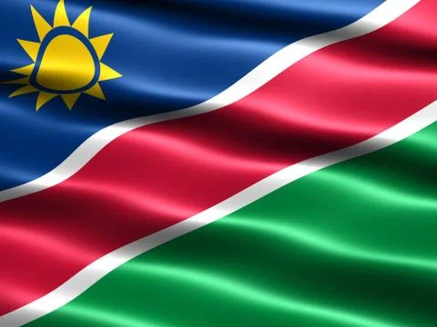 Flag of Namibia Stock Illustration