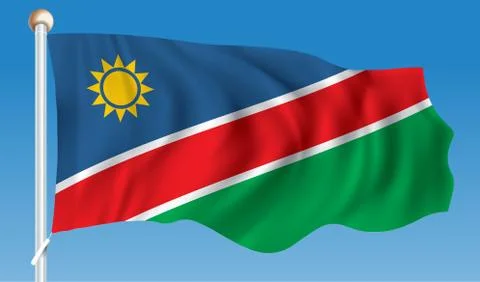 Flag of Namibia Illustrazione stock