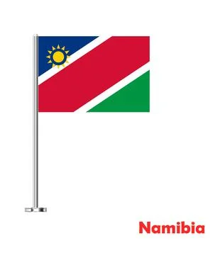 Flag Of Namibia, Namibia flag, National flag of Namibia. table flag of Namibi Illustrazione stock