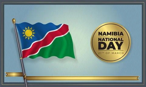 Flag Namibia National Day Stock Illustration