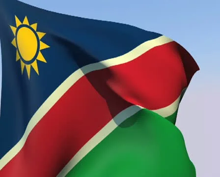 Flag of Namibia PAL Stock Footage 14611178