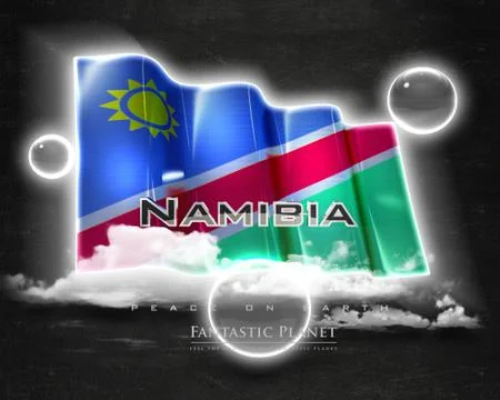 Flag Namibia quality designer flag Stock Illustration