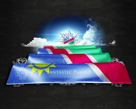 Flag Namibia quality designer flag Stock Illustration