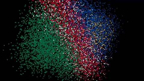 Flag of Namibia reveals on black background Stock Footage 128606178