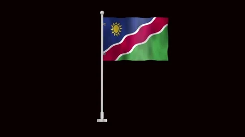 Flag of Namibia waving Stock Footage 320898488