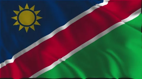 Flag of Namibia waving slowly Stock-Footage 338131909