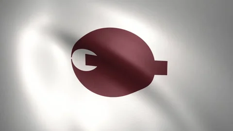 The Flag of Nara Prefecture Waving in the Wind (CG | LOOP) Stock Footage 174573737