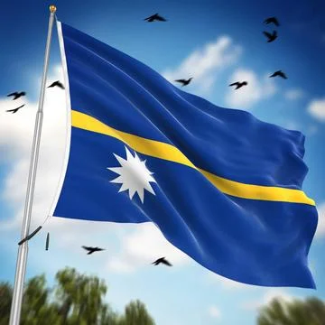 Flag of Nauru Flag of Nauru , This is a computer generated and 3d rendered... Stock Photos