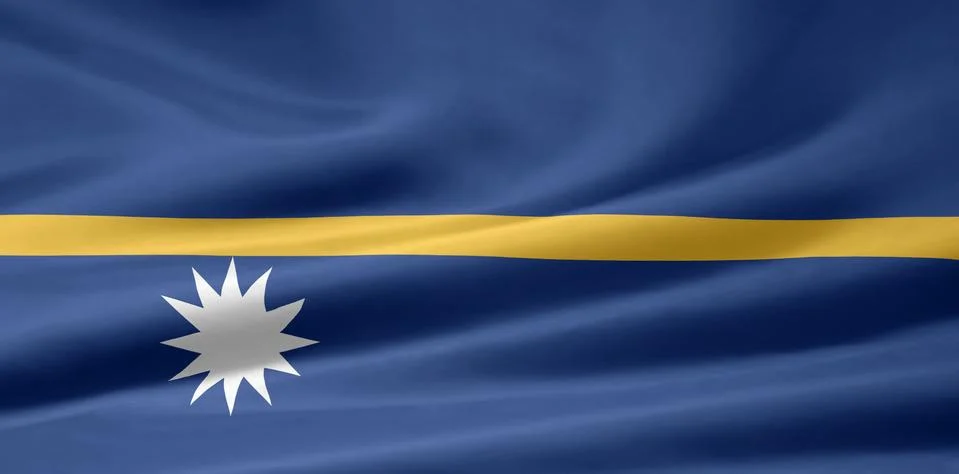Flag of Nauru Stock Illustration