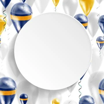 Flag of Nauru Stock Illustration