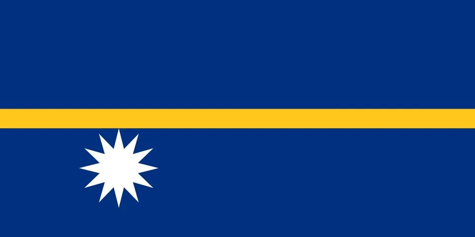 Flag of Nauru Illustrazione stock