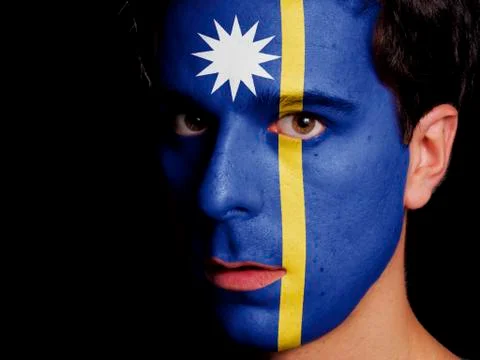 Flag of nauru Stock Photos