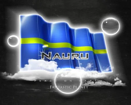 Flag Nauru quality designer flag Stock Illustration