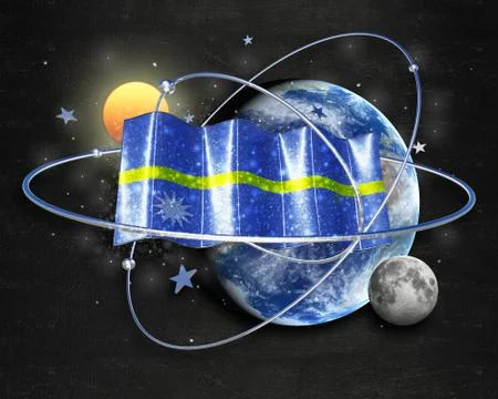 Flag Nauru quality designer flag Stock Illustration