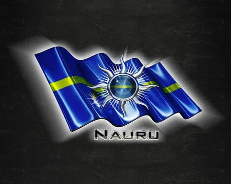 Flag Nauru quality designer flag 库存插图