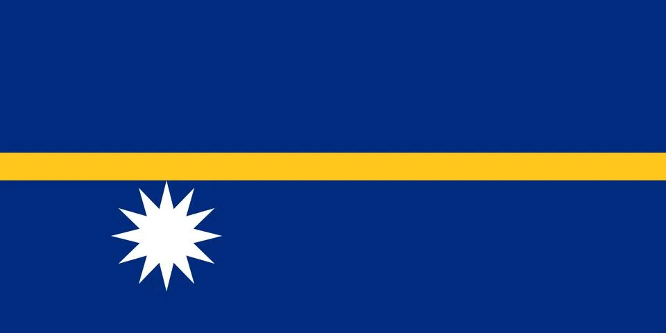 Flag of Nauru Vector illustration Stock-Illustration