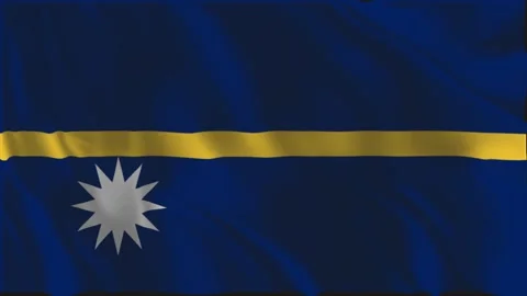 Flag of Nauru waving slowly Stock-Footage 339621519