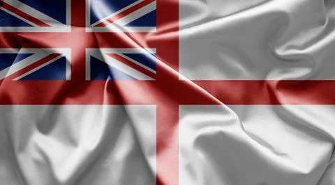 Flag of naval ensign of uk Stock Illustration