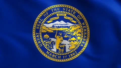 Flag of Nebraska Background Video Loop Vidéo 117906778